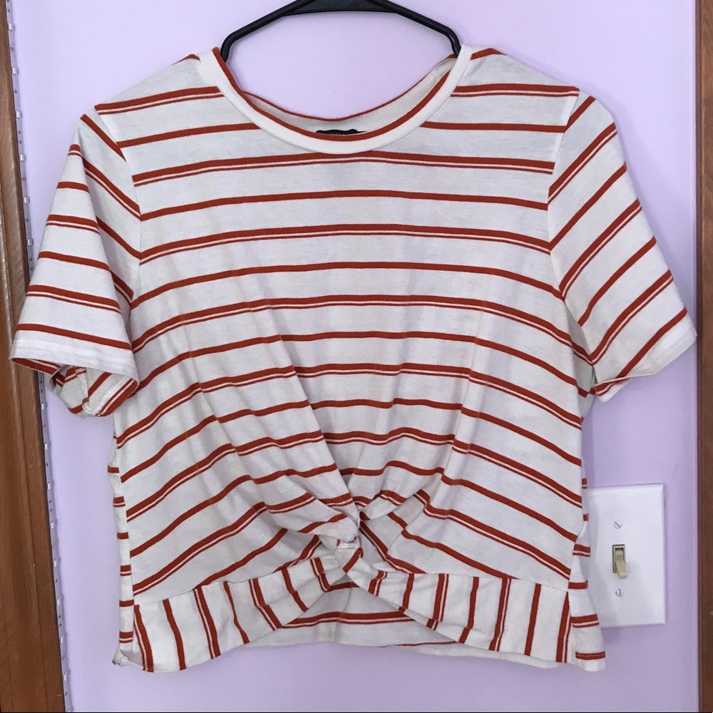 Stripped Crop Top Tee